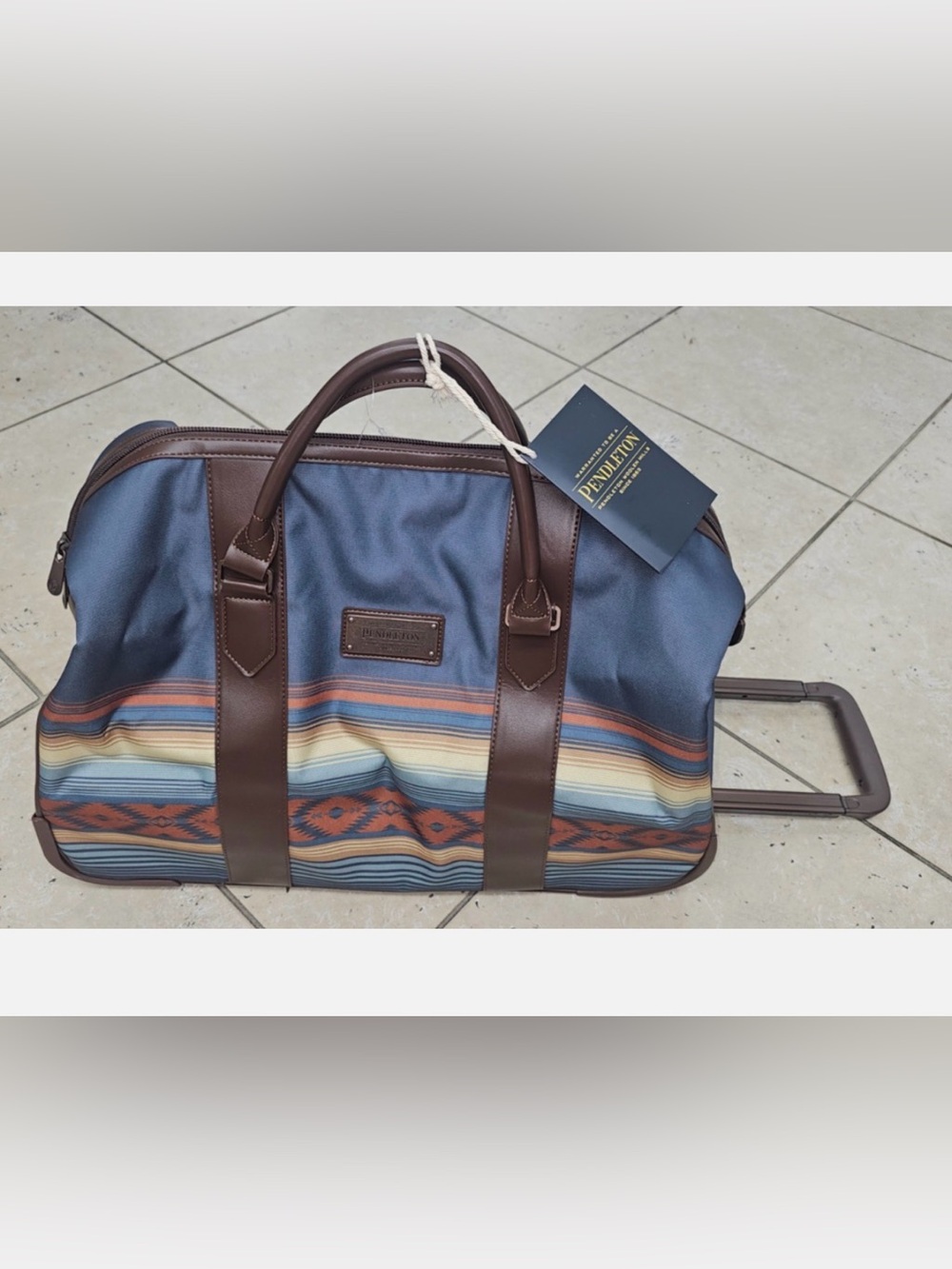 NEW Pendleton Turbulence Luggage Roller Duffle Bag CarryOn Travel Suitcase.
